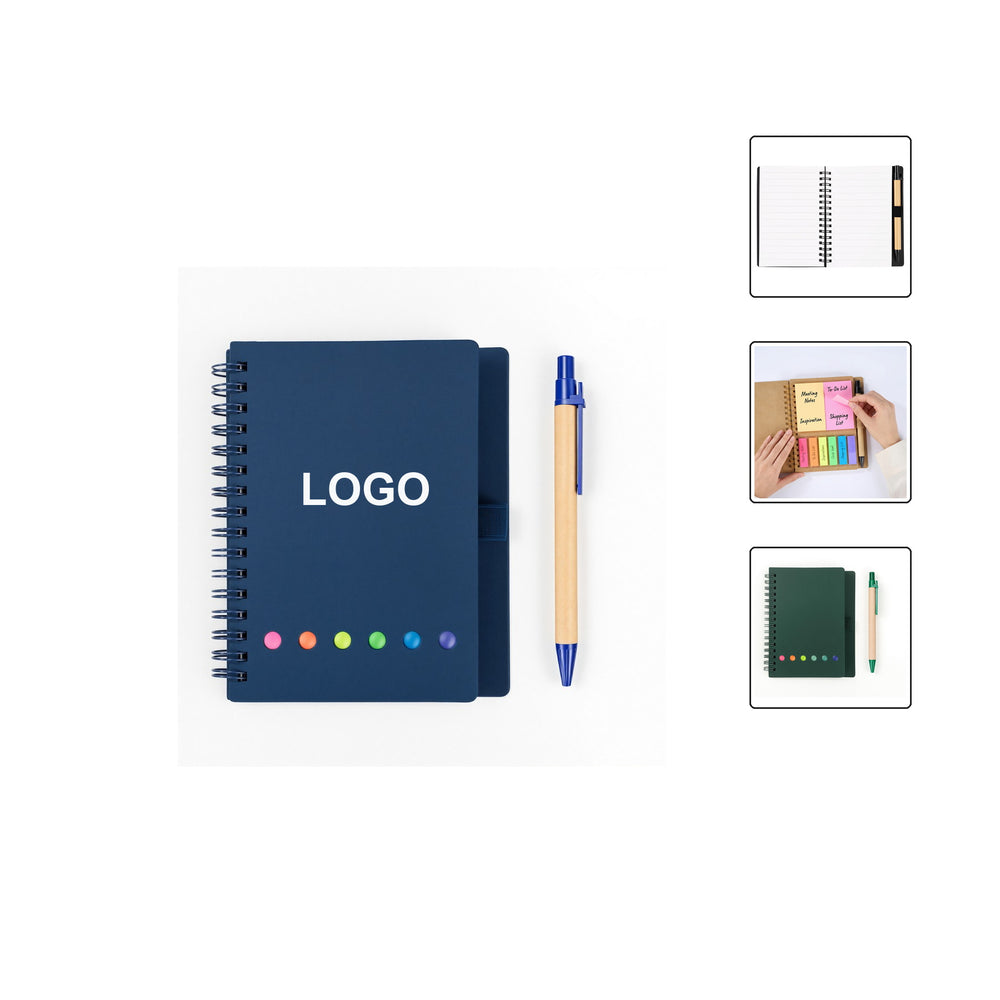 Mini Spiral Sticky Note Notebook with Pen