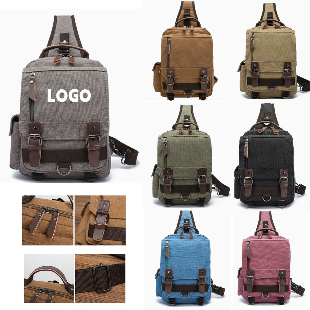 Retro Canvas Crossbody Sling Bag